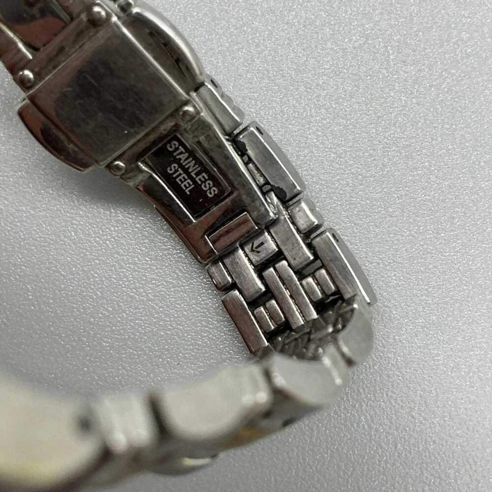 Wittnauer Womens Watch 25mm White Dial Two Tone 12M02 Date Swiss New Battery 6